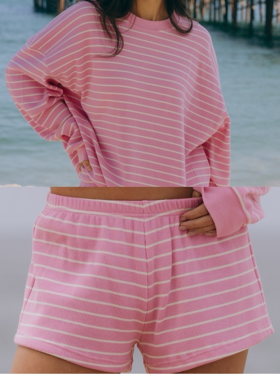 Daily Drills Sweaters - DAILY DRILLS STRIPED THERMAL TAFFY SET!!